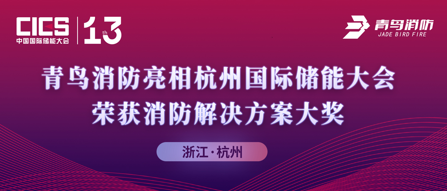 青鳥消防亮相杭州國際儲(chǔ)能大會(huì)，榮獲消防解決方案大獎(jiǎng)